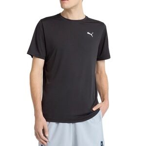 PUMA Men's Active Tee Black Large Airy Short Sleeve Tee